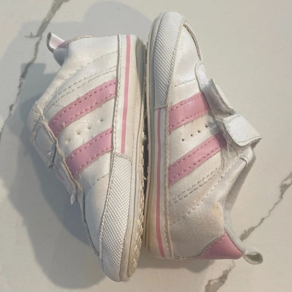 White and Pink Kids Shoes